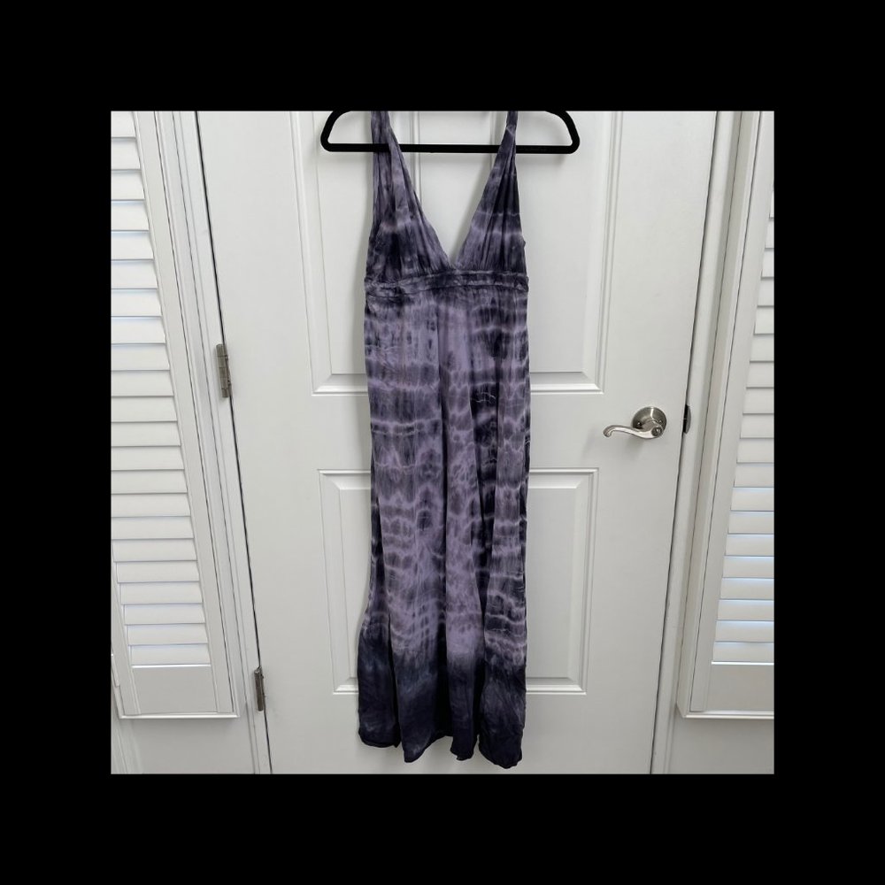 Gypsy 05 💜 Purple and Lavender💜  Tie Dye Maxi Dress – VINTAGE - RARE